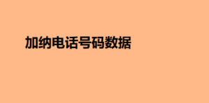 加纳电话号码数据