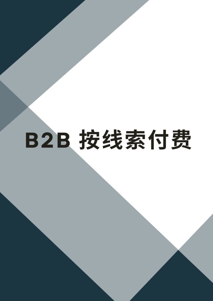 B2B 按线索付费