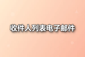 收件人列表电子邮件